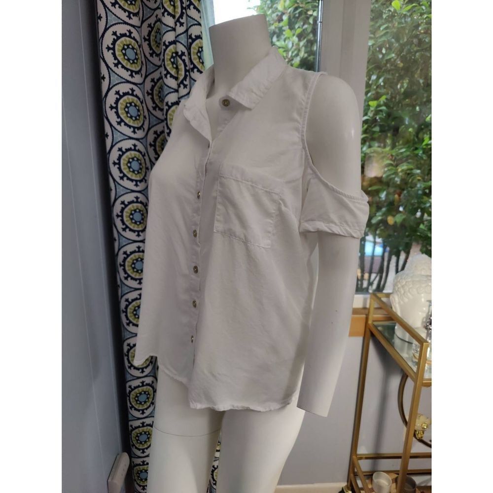 Guess Shoulderless Button Down Shirt - image 1